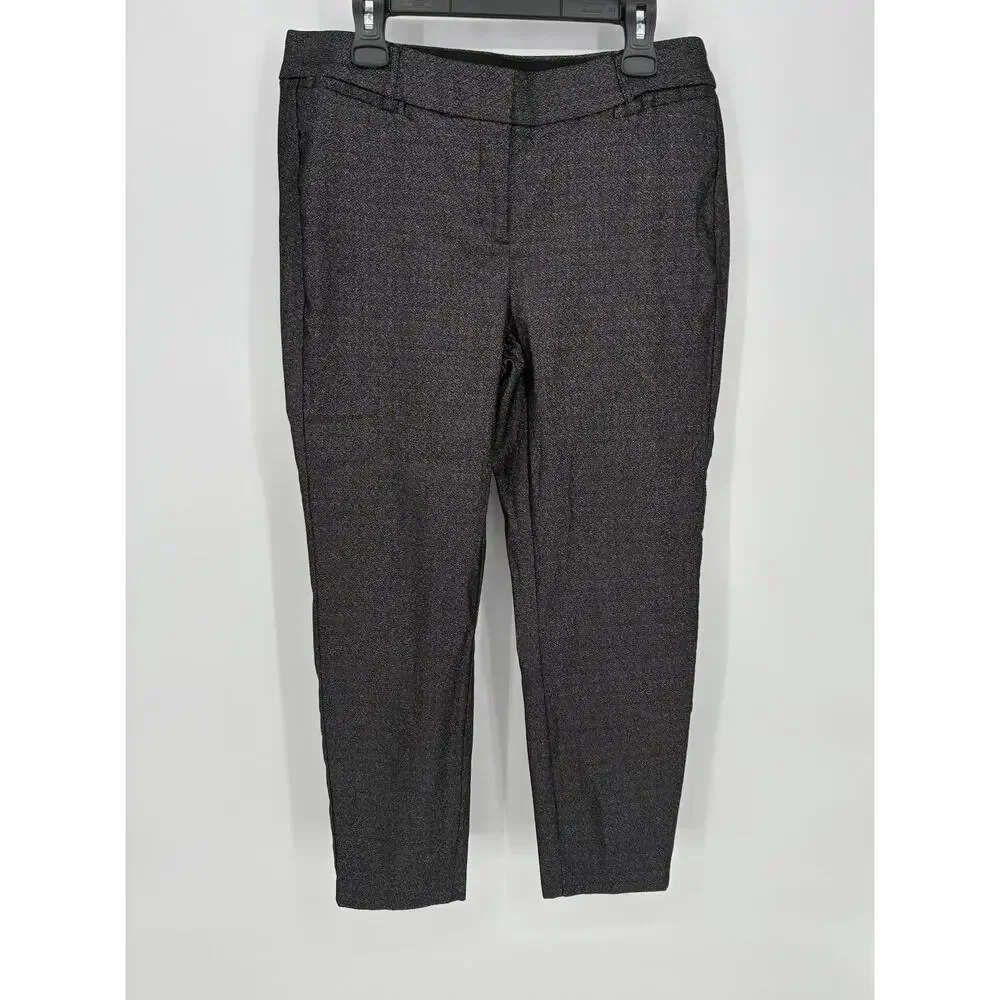 Lane Bryant Allie Shimmer Slim Pants Metallic Charcoal Career Evening Plus 16 - Picture 2 of 7